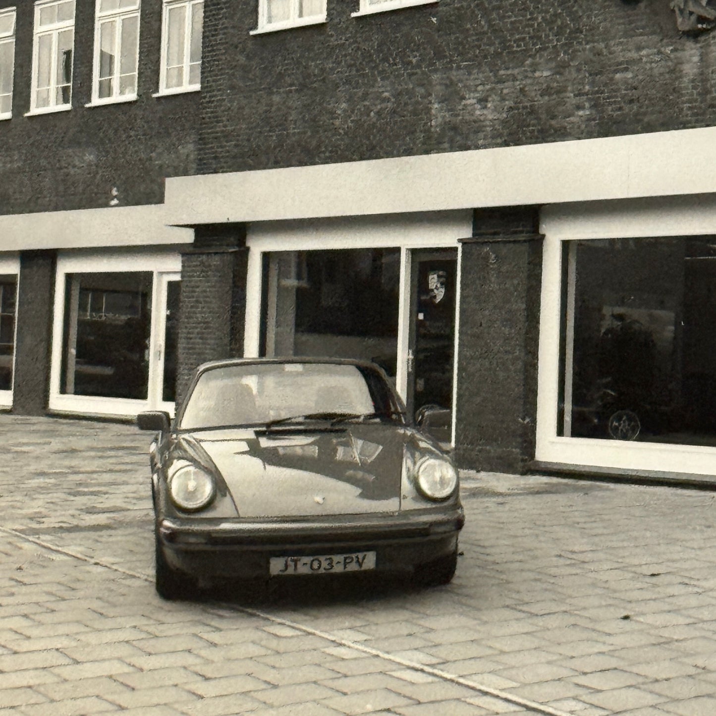 Porsche 911 at Dealership Photo Photograph Print Vintage 1988