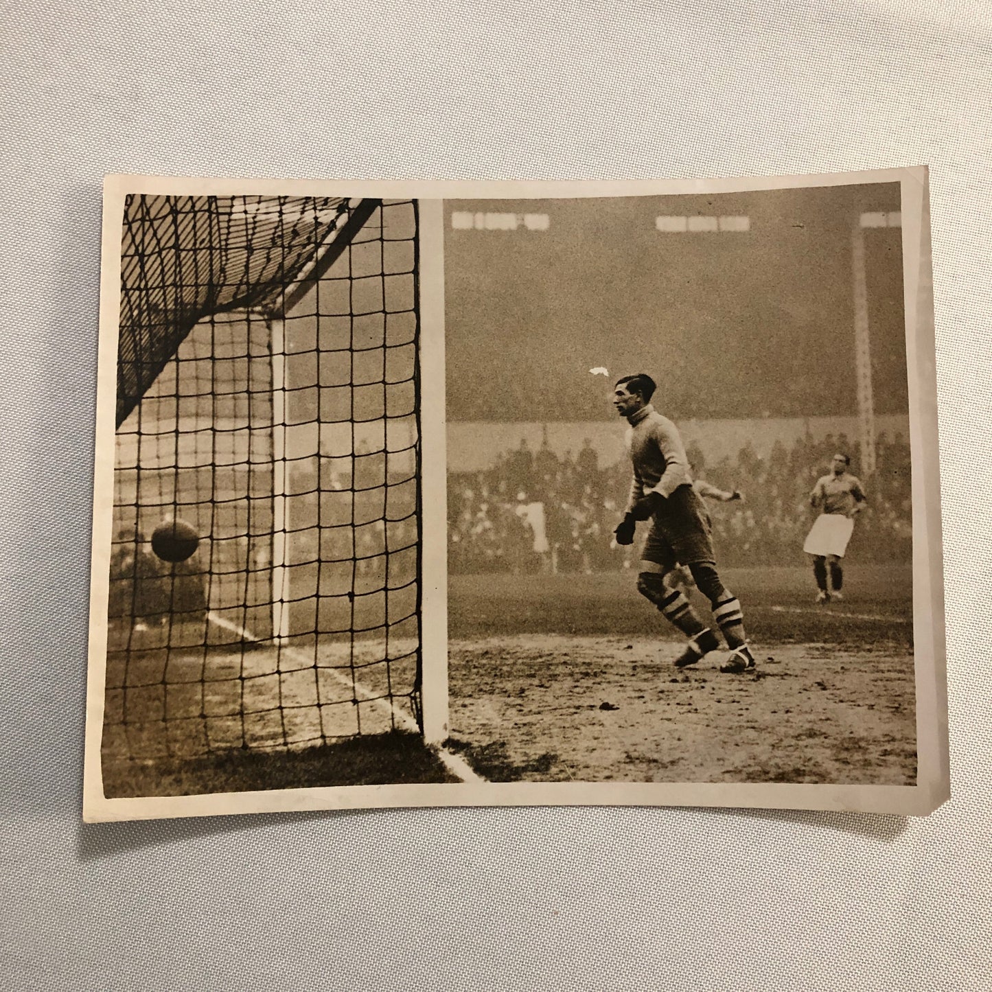 Vintage Press Photo Soccer England vs France International Football Match