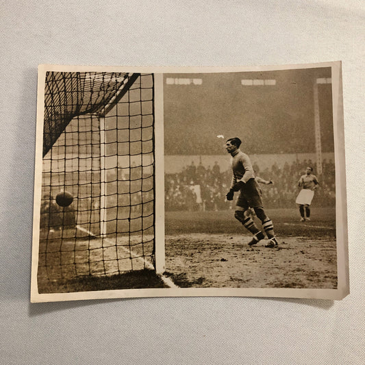 Vintage Press Photo Soccer England vs France International Football Match