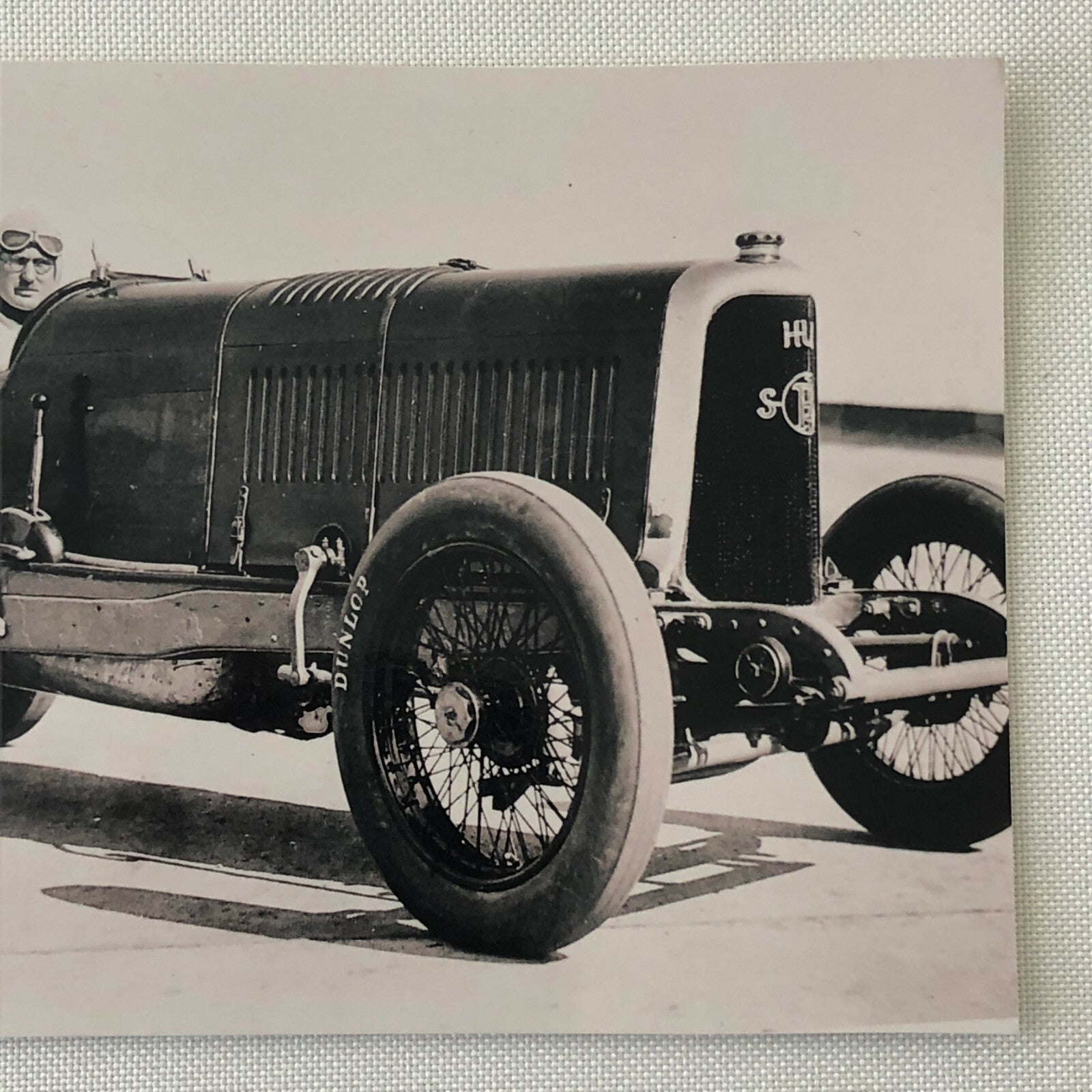 Vintage Early Racing Car and Driver Photo Photograph - Modern Era Print 