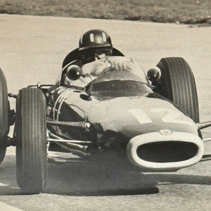 Vintage Racing Photograph Graham Hill BRM Car Monza 1963 Race Motorsport