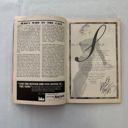M Butterfly Cast Signed Theater Playbill Autographed Signature Tony Randall +