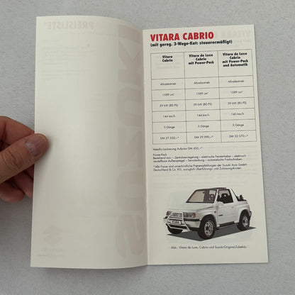 1993 Suzuki Press Kit Brochure German Suzuki Swift Samurai Vitara Super Carry