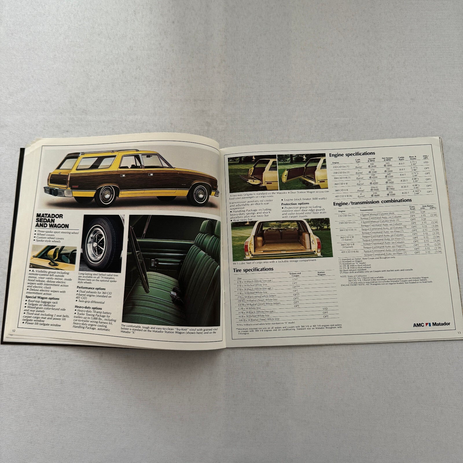 1974 AMC Car Sales Brochure Catalog Matador Gremlin Hornet Javelin Ambassador
