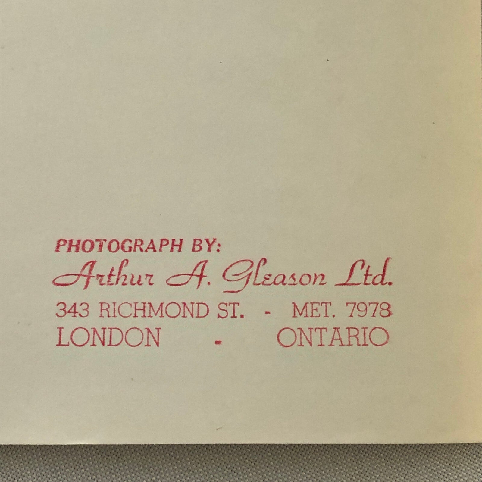 Vintage Photo Photograph Office Worker London Ontario