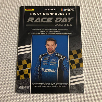 2020 Donruss Race Day Relics Ricky Stenhouse Jr NASCAR Card
