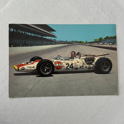 Vintage Indy Racing Postcard Graham Hill Indianapolis 500 Driver Motorsport