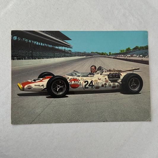 Vintage Indy Racing Postcard Graham Hill Indianapolis 500 Driver Motorsport