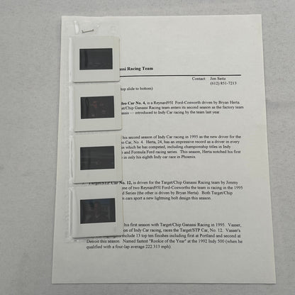 1995 Target Chip Ganassi Racing Press KIt Photo Bryan Herta Jimmy Vasser