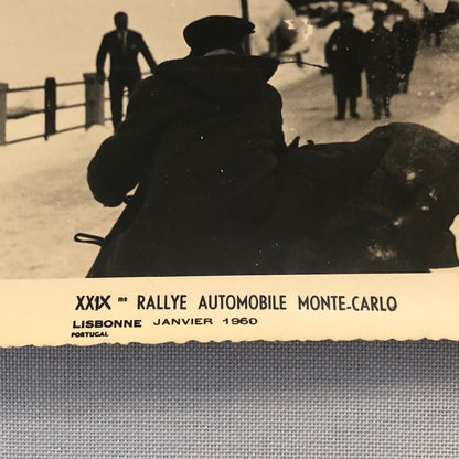 Vintage Rallye Automobile Monte Carlo Men Snowball Fight Photo Photograph Lot 3x