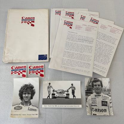 1984 Canon Porsche Racing Press Kit Photos Jan Lammers Jonathan Palmer