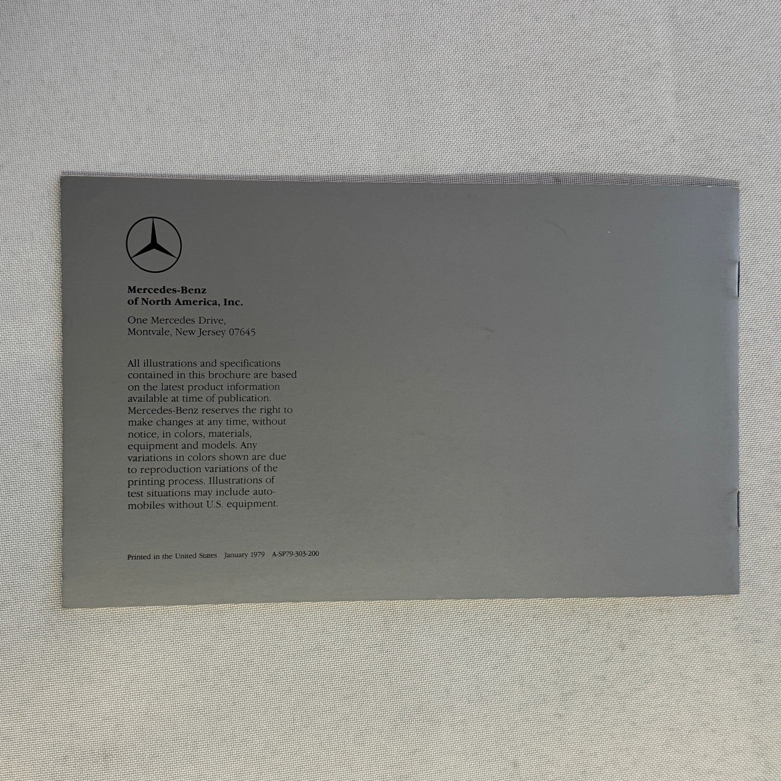 1979 Mercedes Benz Diesel Car Sales Brochure Catalog 240D 300D 300TD Wagon 300SD