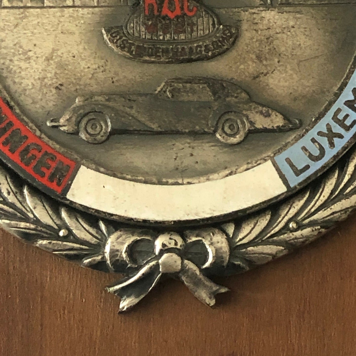 1953 Scheveningen Luxemburg Scheveningen SLS Rally Badge Emblem Award 
