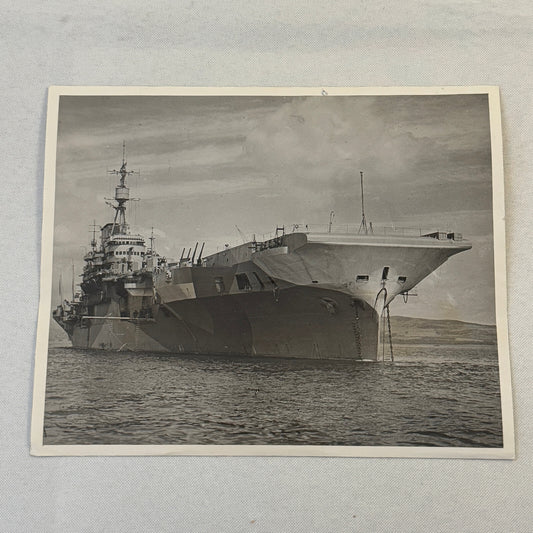British Navy Aircraft Carrier Ship Boat HMS Implacable Press Photo Photograph