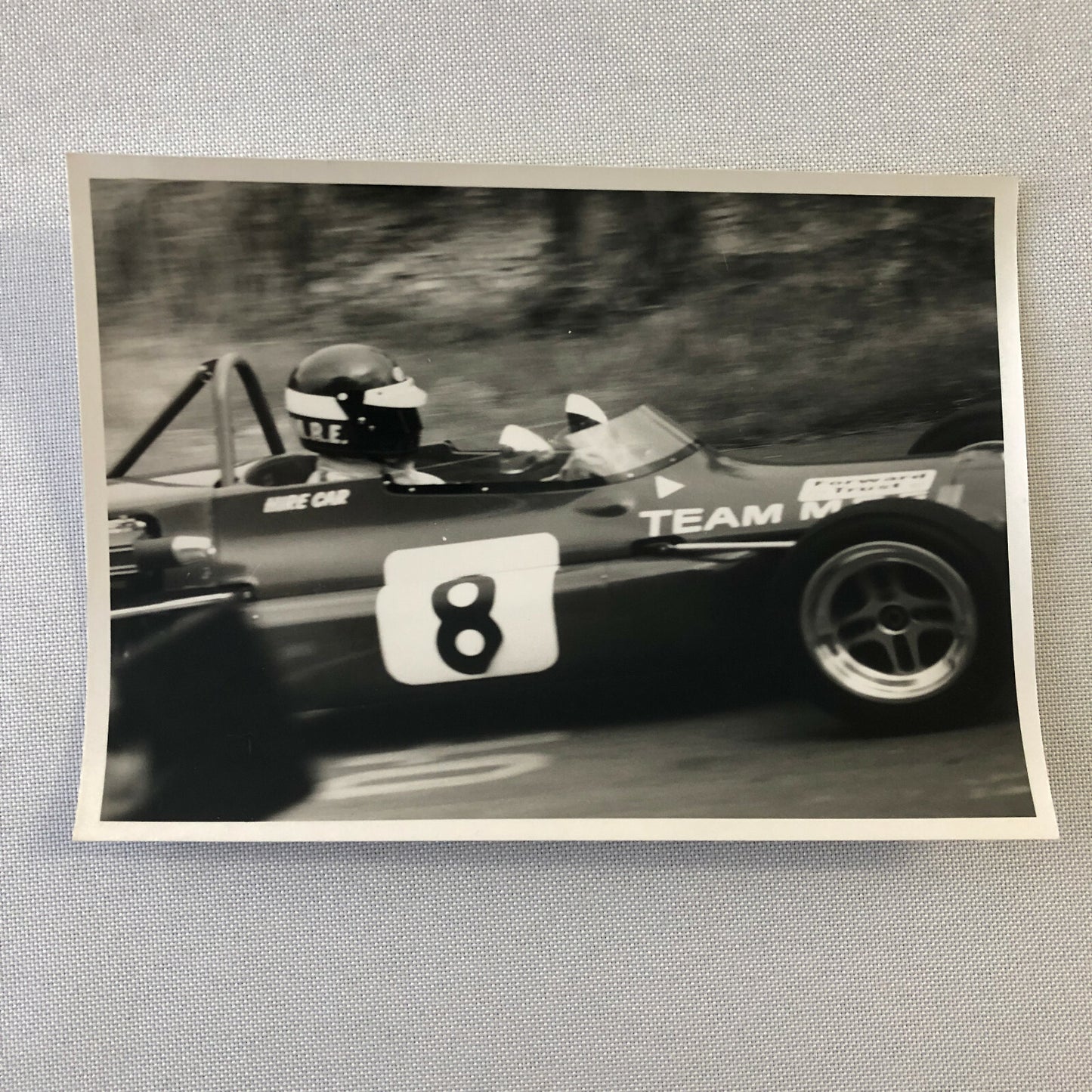 Vintage Grand Prix Car Racing Photo Photograph Print - Driver Ronnie McKay ? 