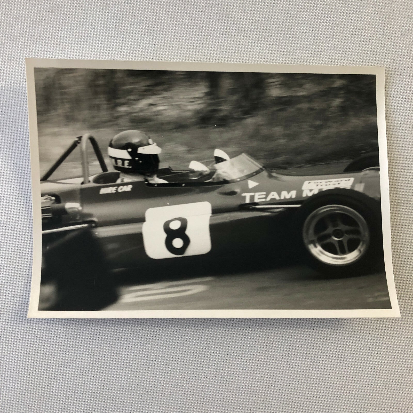 Vintage Grand Prix Car Racing Photo Photograph Print - Driver Ronnie McKay ? 