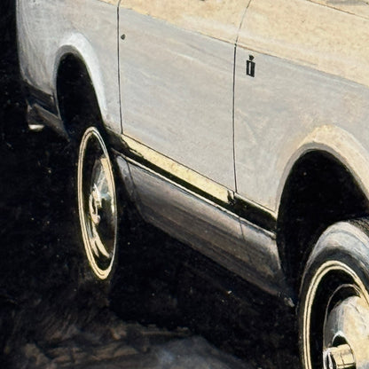 International Scout Illustration Art Drawing Robert Preis Vintage Truck