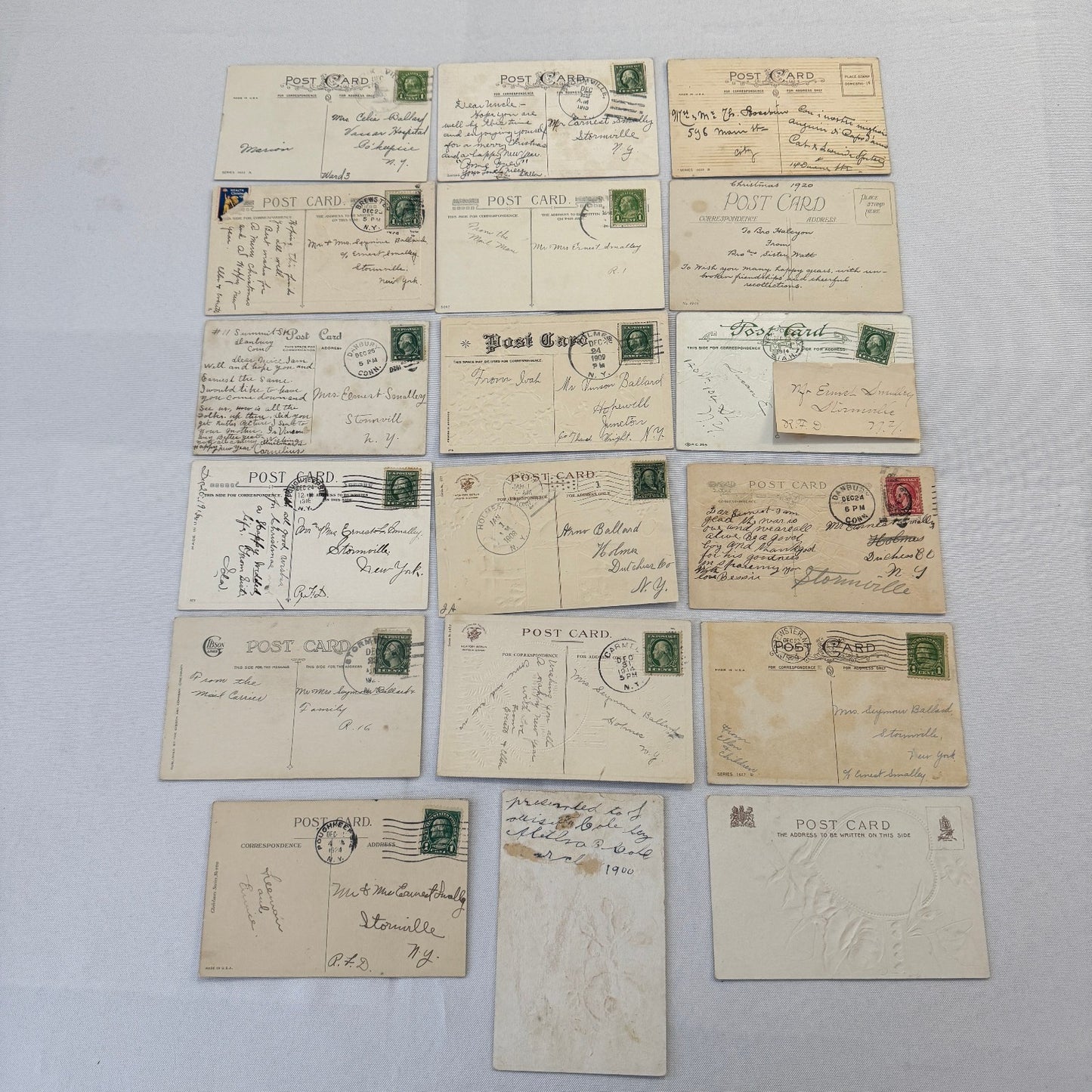 Antique Christmas & New Years Postcard Collection Lot Birds Flowers Xmas 100+