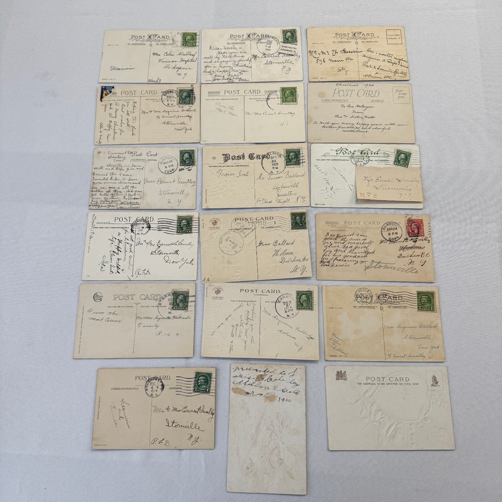 Antique Christmas & New Years Postcard Collection Lot Birds Flowers Xmas 100+