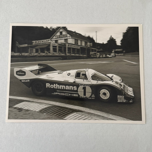 Porsche 956 Rothmans Racing Race Car Photo Photograph Print Vintage