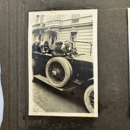 Vintage Photo Album Pages Car Automobile People Horse Cow Animals European