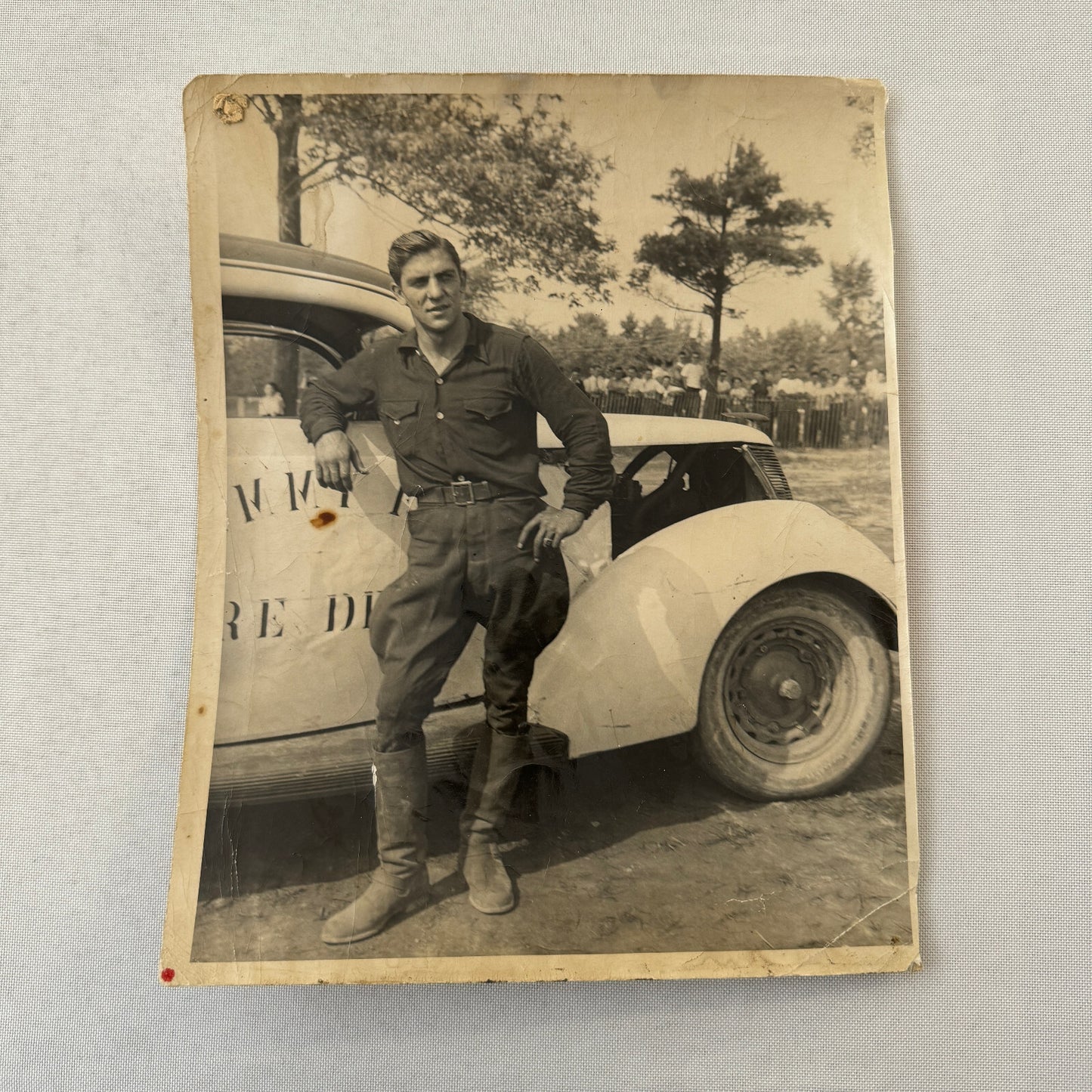 Vintage Car and Driver Photo Photograph Stock Car Racing Race Car ?