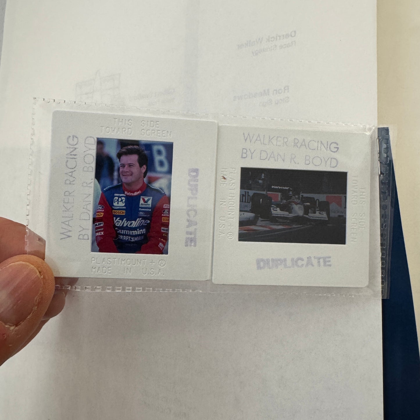 1995 Robby Gordon Valvoline Racing PPG Indy Car Press Kit Brochure 35mm Slides