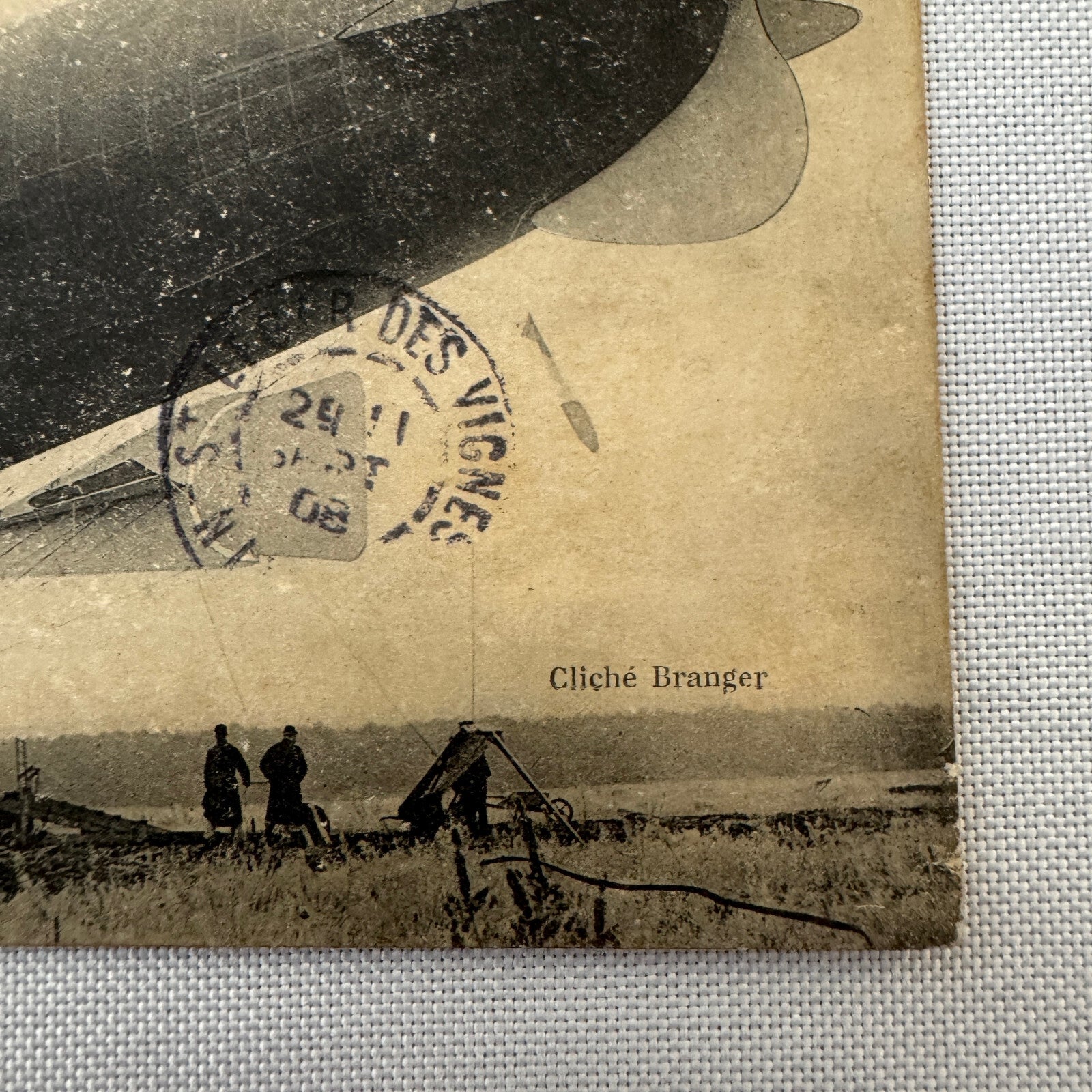 Vintage Military Airship Dirigible Zeppelin Patrie Postcard Post Card French