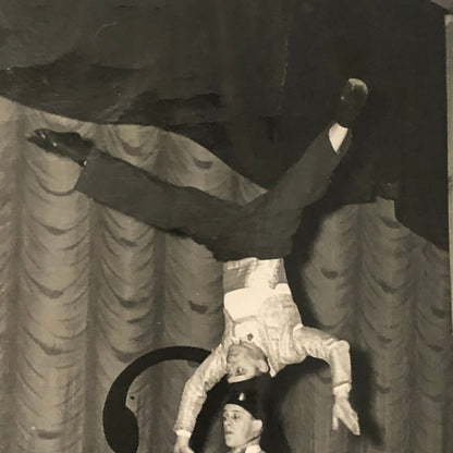 Circus Performer Unicycle Balancing Act Photo Photograph Dam Brothers Vintage