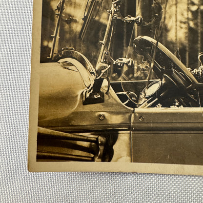 Vintage Italian Automobile Real Photo Postcard Post Card RPPC Beautiful Woman