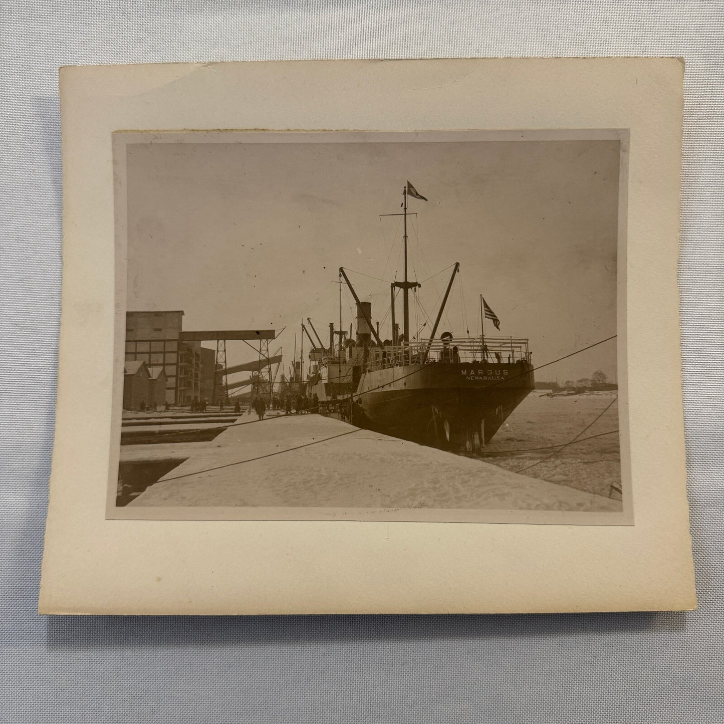 Vintage Boat Ship Photograph Nautical Antique Photo Newark USA