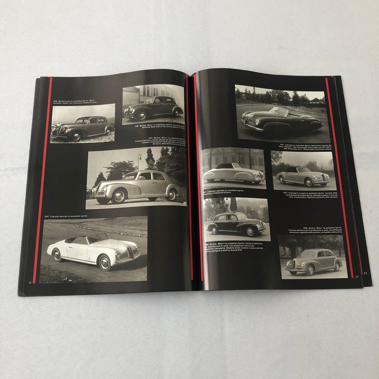 Lancia Pininfarina History Brochure Book Aurelia Cabriolet Coupe Berlinetta +