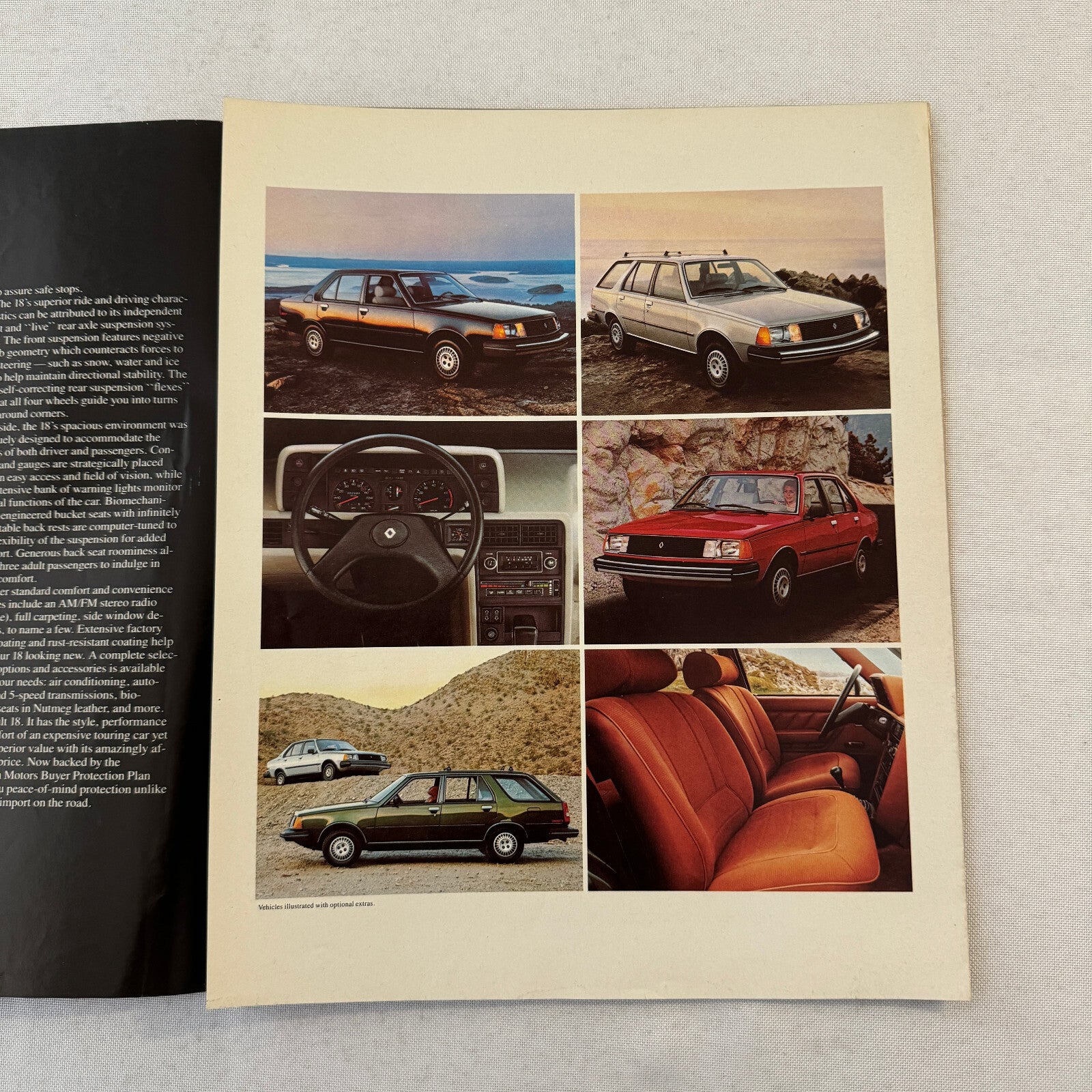 Renault 18 Sedan and Station Wagon Sales Brochure Catalog Vintage Advertising