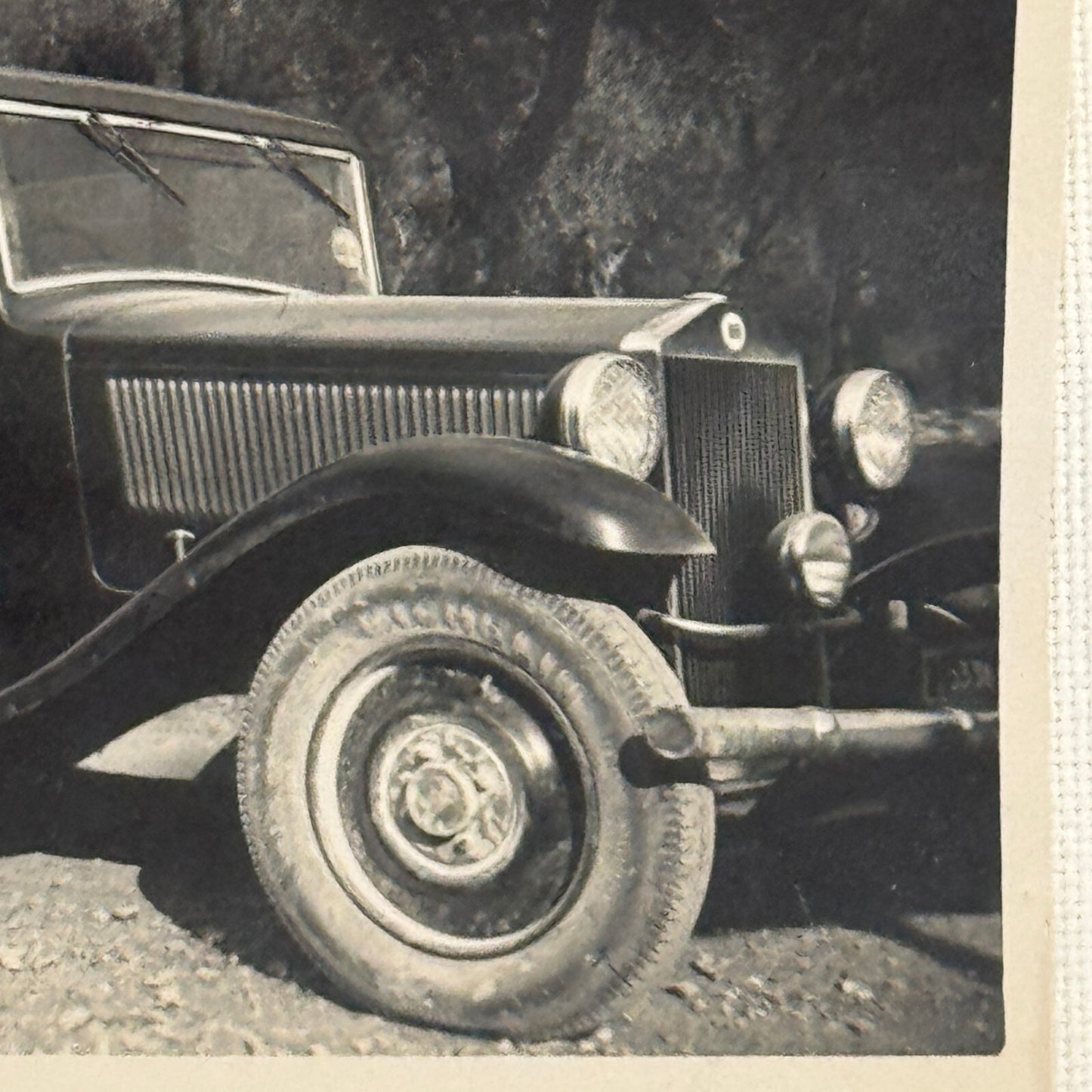 Vintage Photo Photograph Print Woman in Early Automobile Car Antique