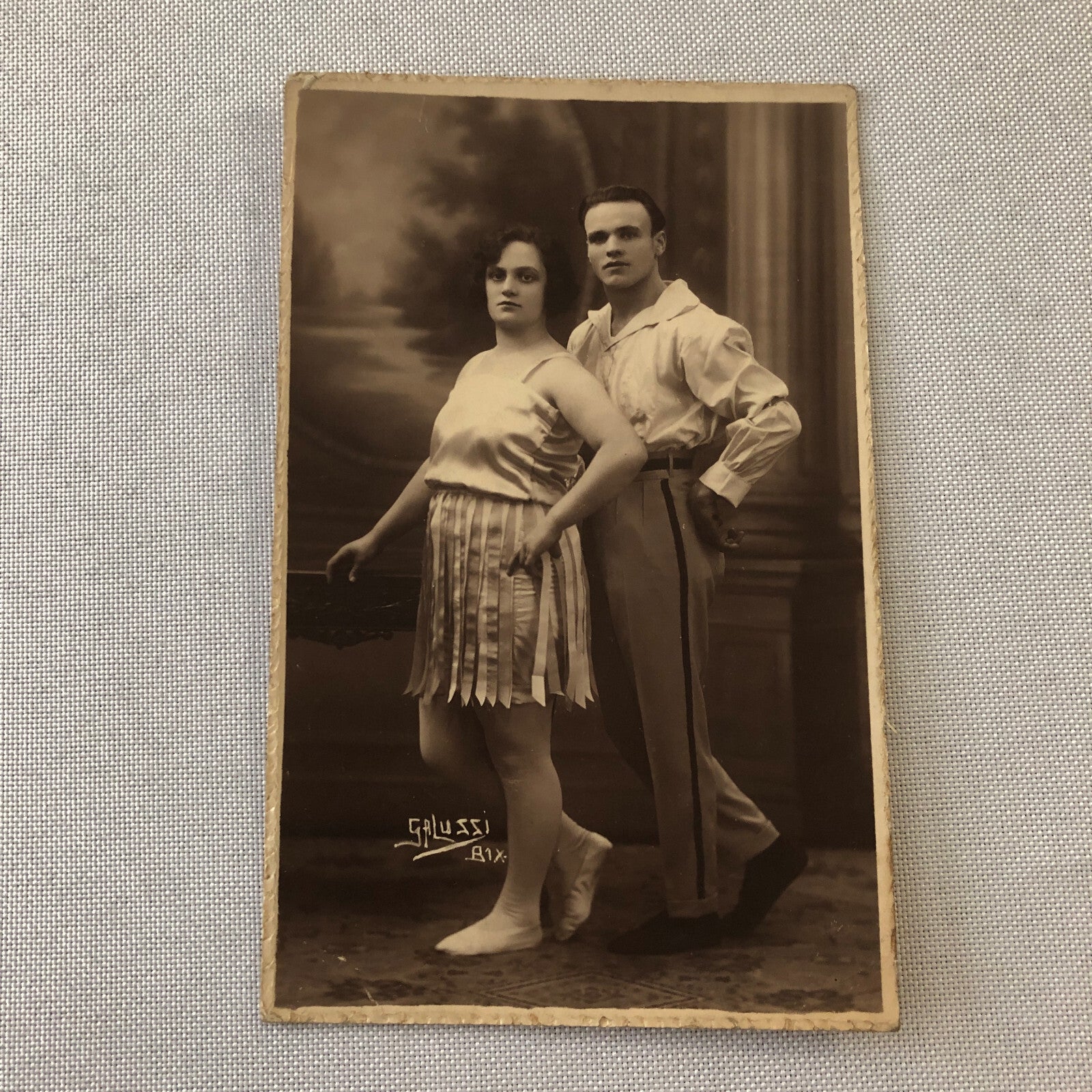 Circus Balancing Act Equilibrist Performer Photo Photograph Vintage
