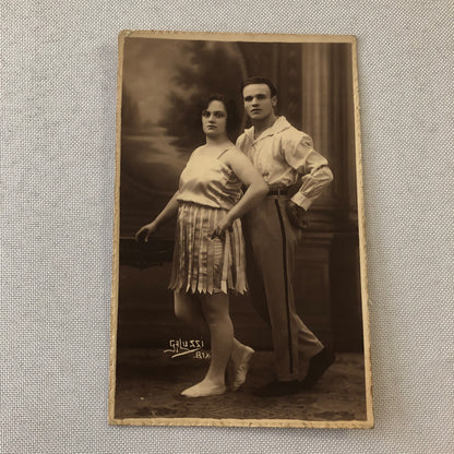 Circus Balancing Act Equilibrist Performer Photo Photograph Vintage