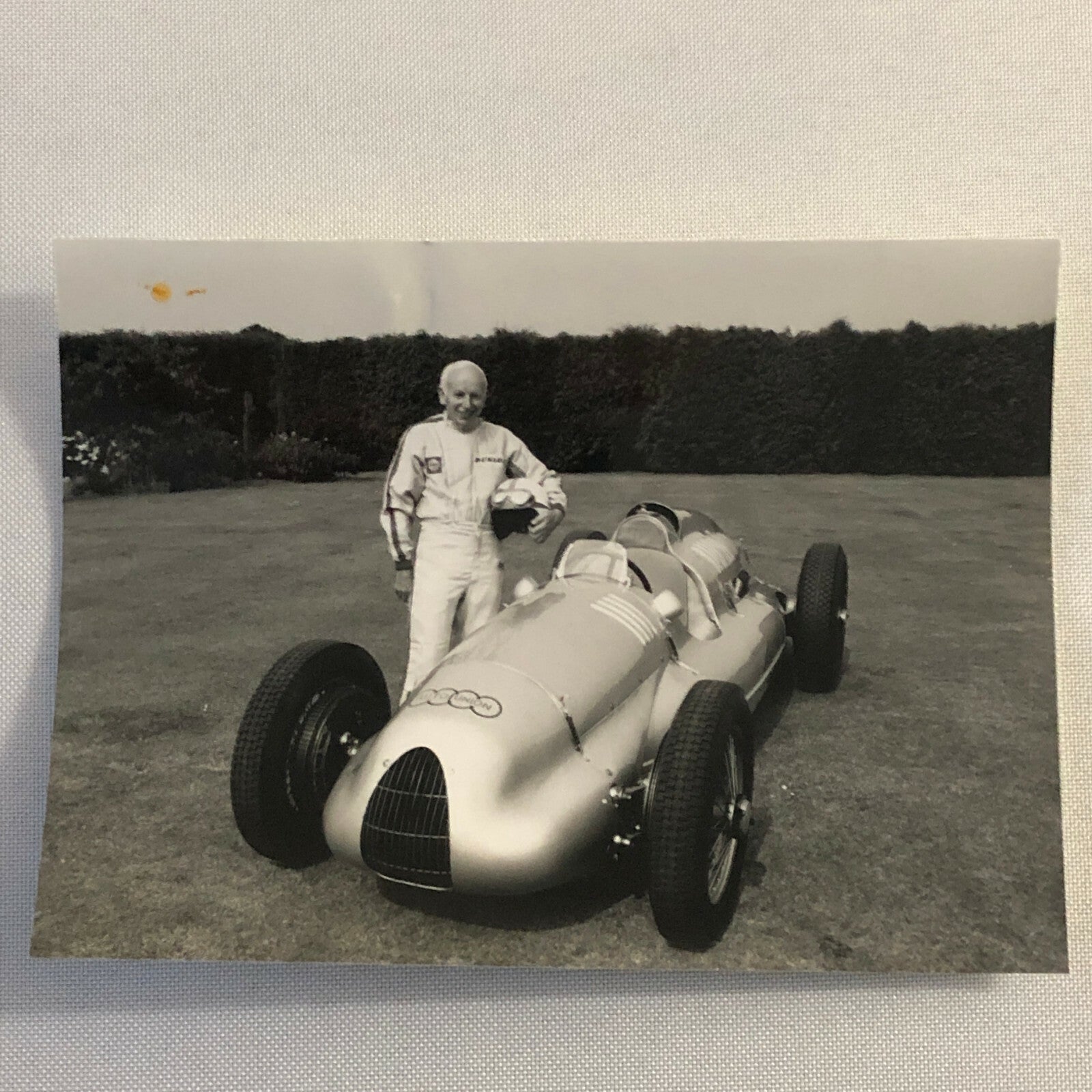 Vintage John Surtees Silverstone 1938 1939 Auto Union Car Press Photo Photograph