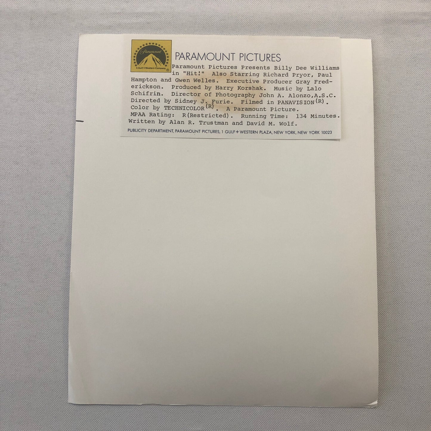 Richard Pryor Comedian Hit Movie Film Press Photo Photograph Paramount Pictures