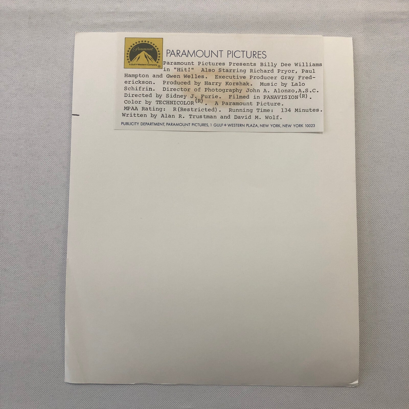 Richard Pryor Comedian Hit Movie Film Press Photo Photograph Paramount Pictures