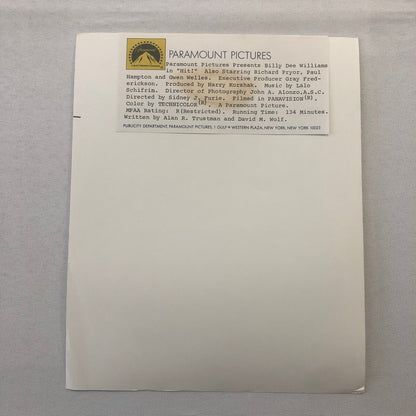 Richard Pryor Comedian Hit Movie Film Press Photo Photograph Paramount Pictures