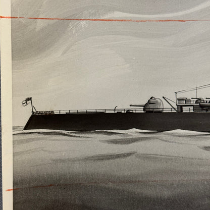 Vintage 1954 Canadian Navy Military Boat Ship Photo Photograph