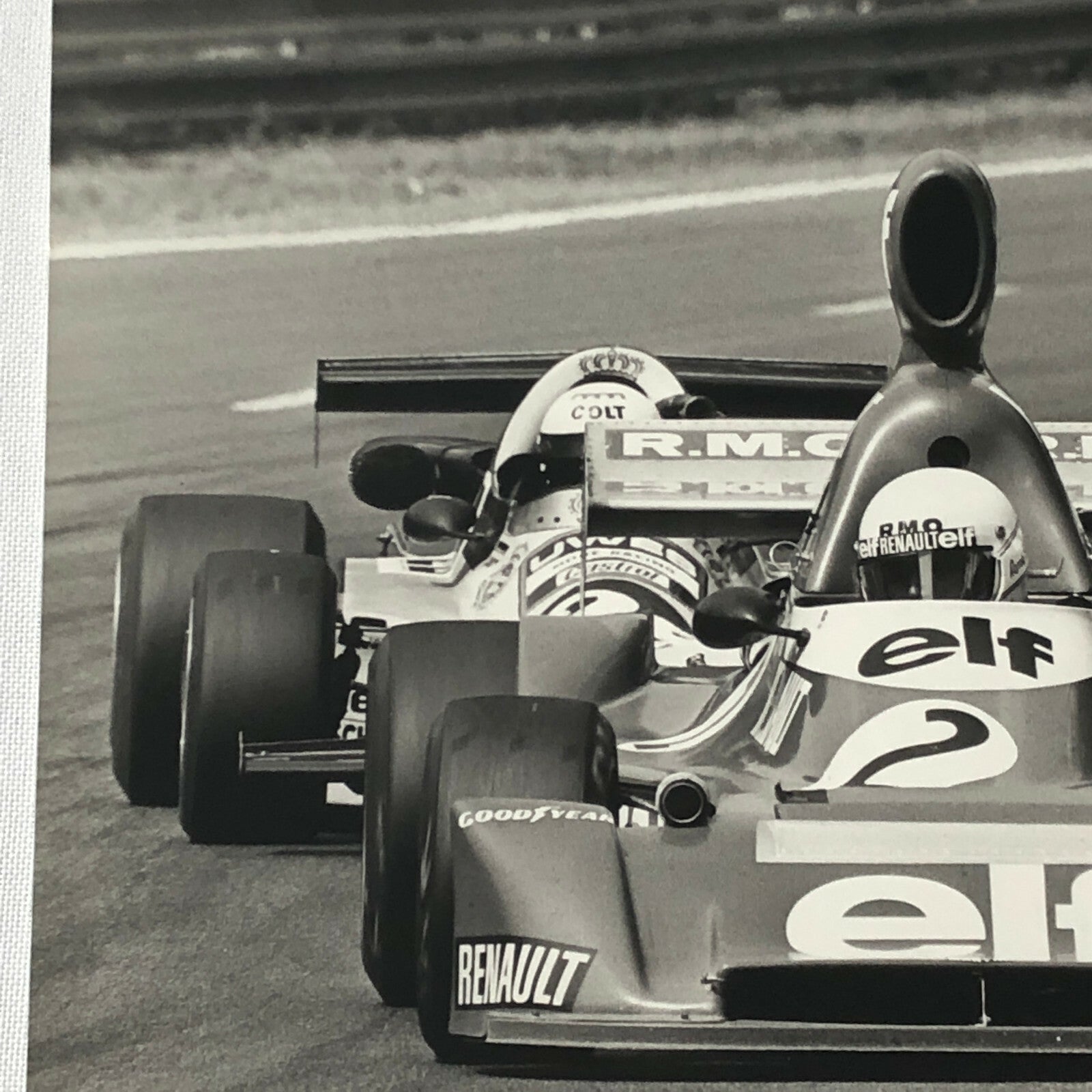 Vintage 1976 Formula 2 F2 Rouen Grand Prix Racing Photo Photograph Rene Arnoux 