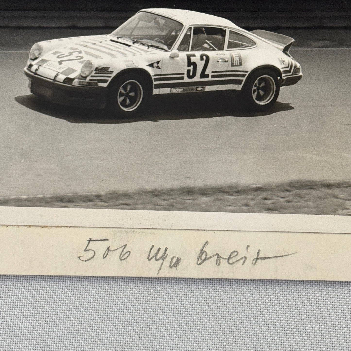 Porsche 911 Racing Car Photo Photograph Highlighted for Print Use Vintage