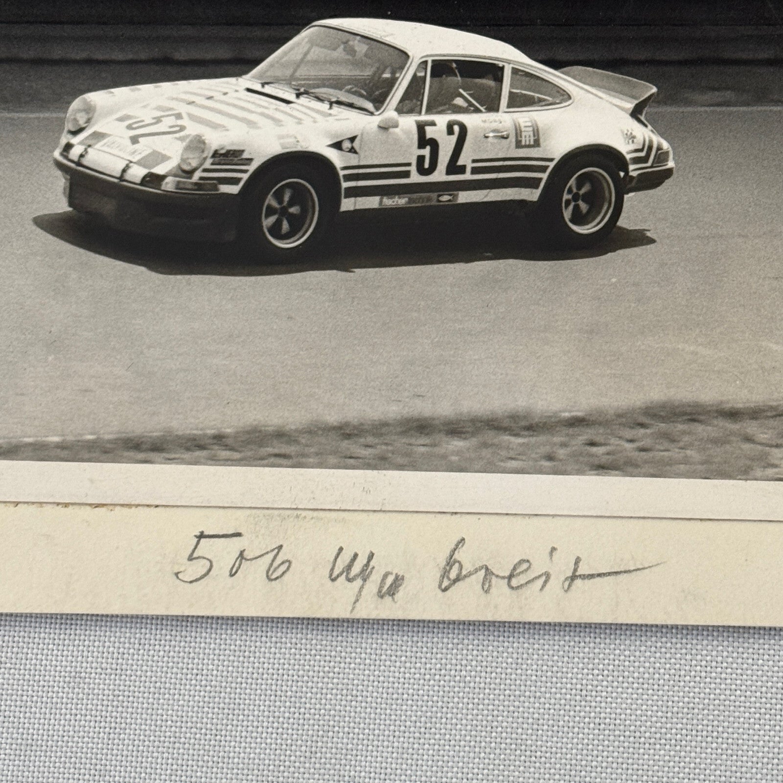 Porsche 911 Racing Car Photo Photograph Highlighted for Print Use Vintage