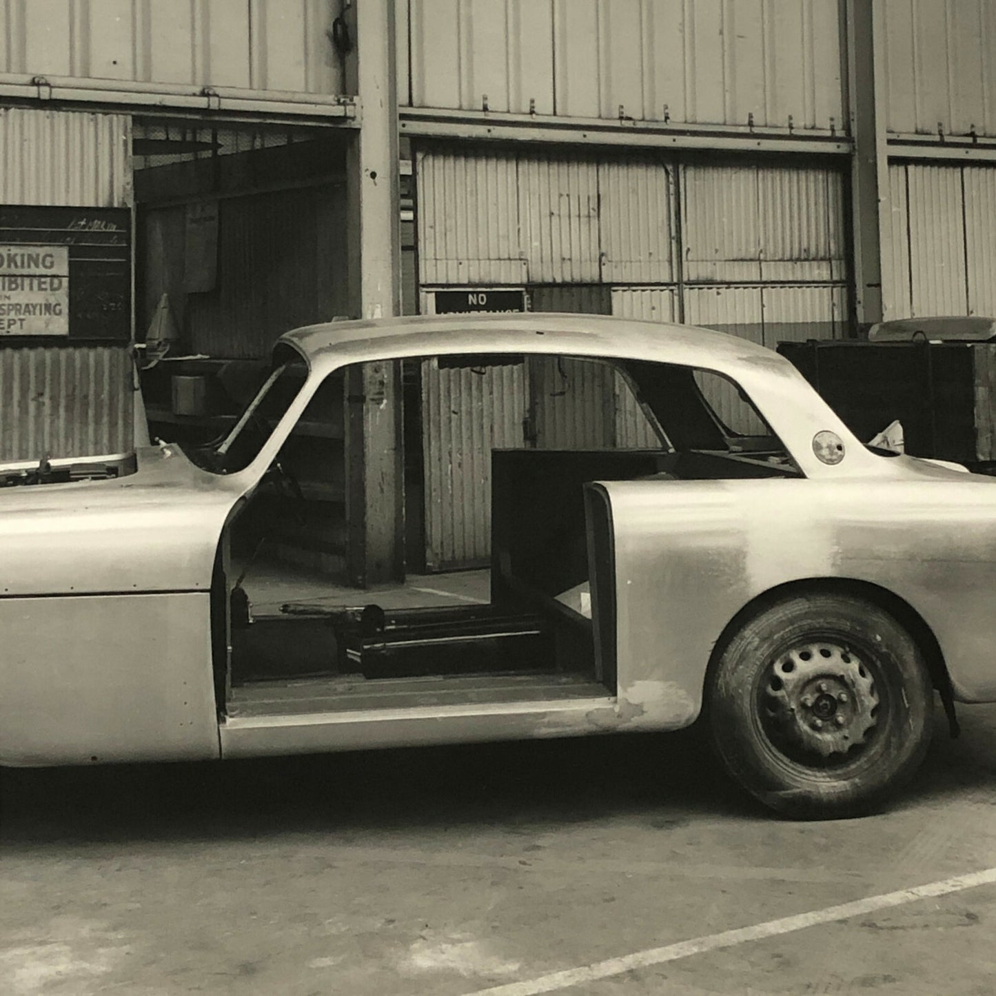 Vintage Bristol 406 Car Body in Factory Photo Photograph Print 1959 