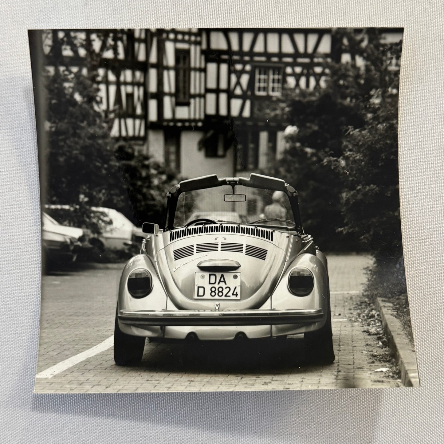 Vintage Volkswagen VW Beetle Convertible Cabriolet Photo Photograph Print Lot 2x