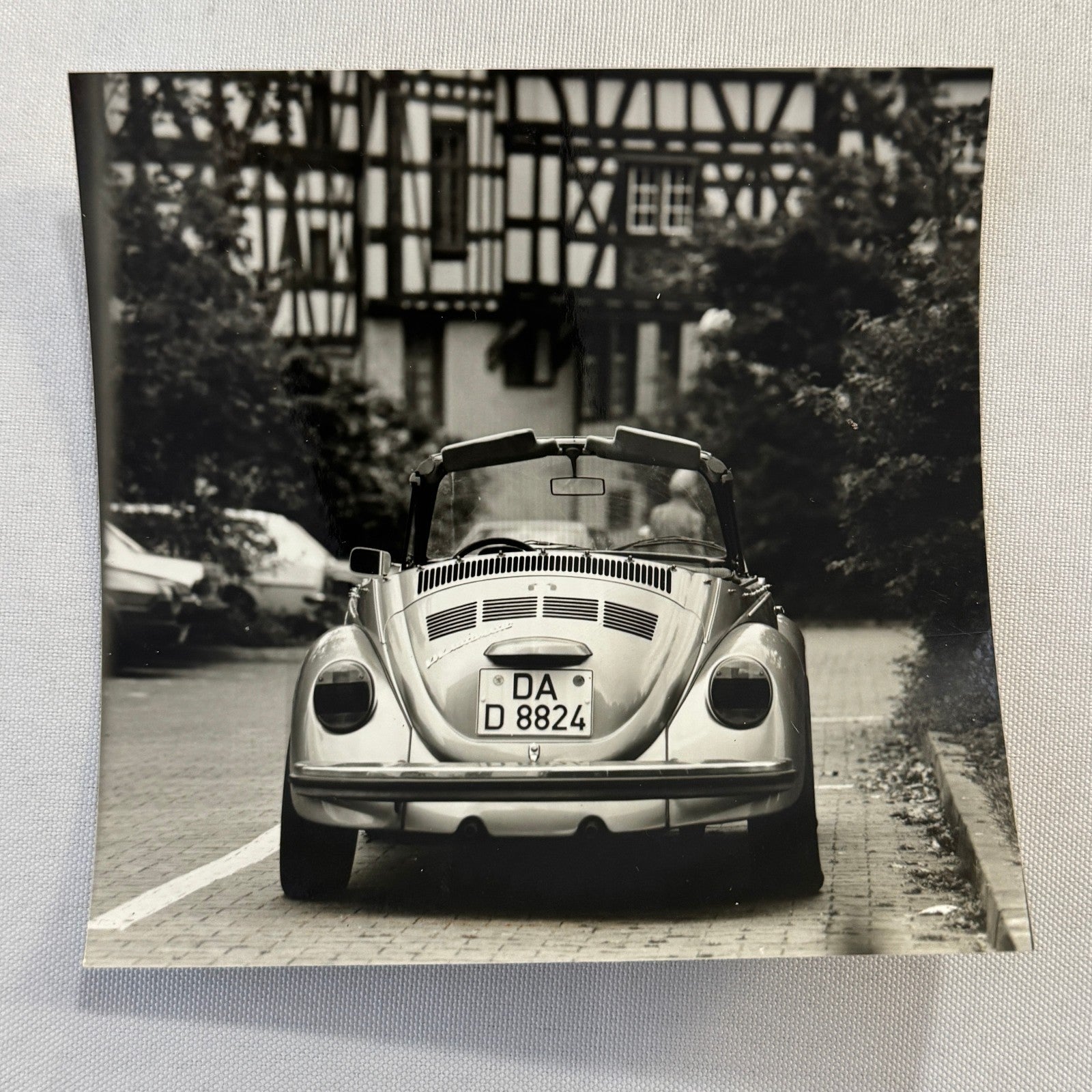 Vintage Volkswagen VW Beetle Convertible Cabriolet Photo Photograph Print Lot 2x