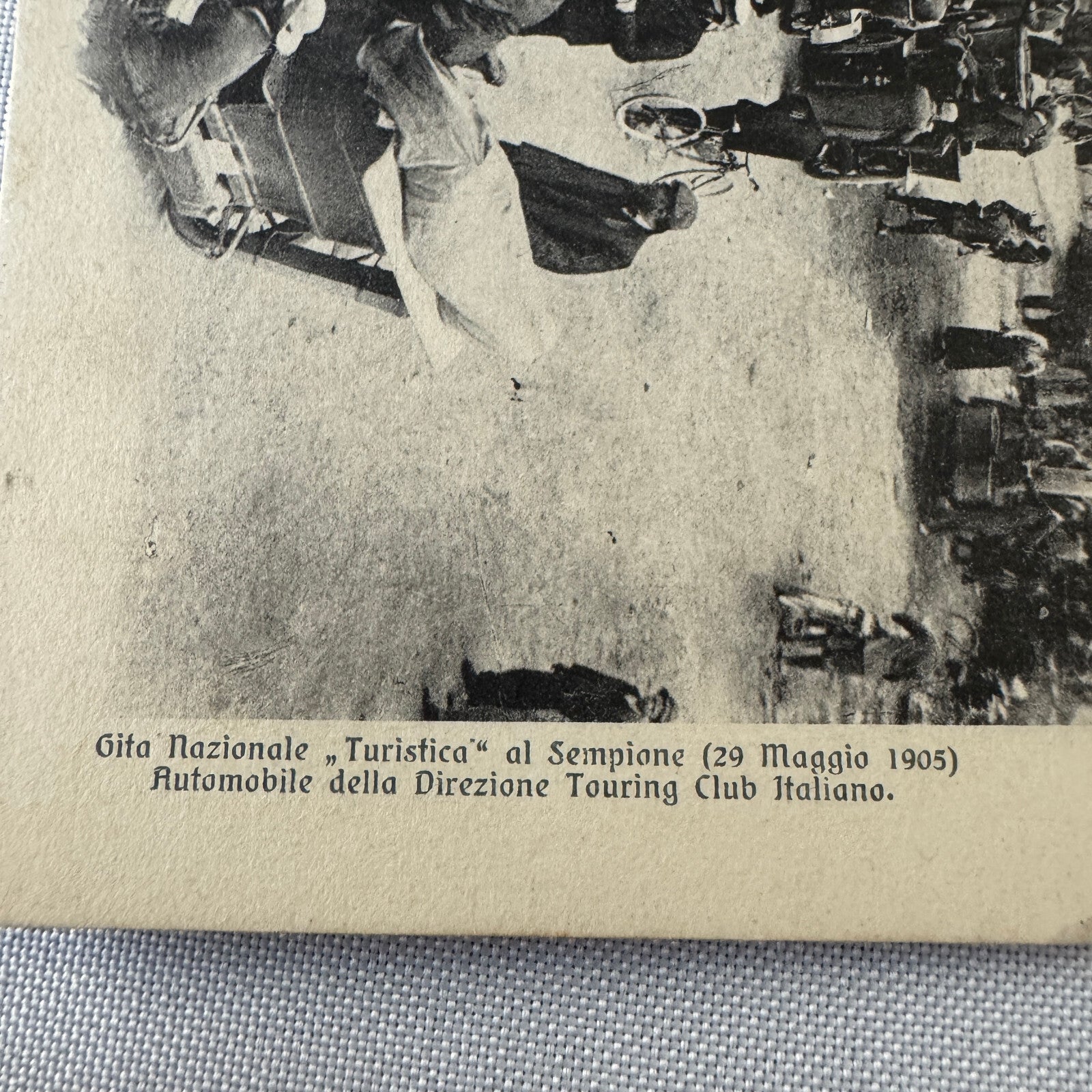 Vintage Italian Postcard Post Card Automobile Touring Club Car 1905