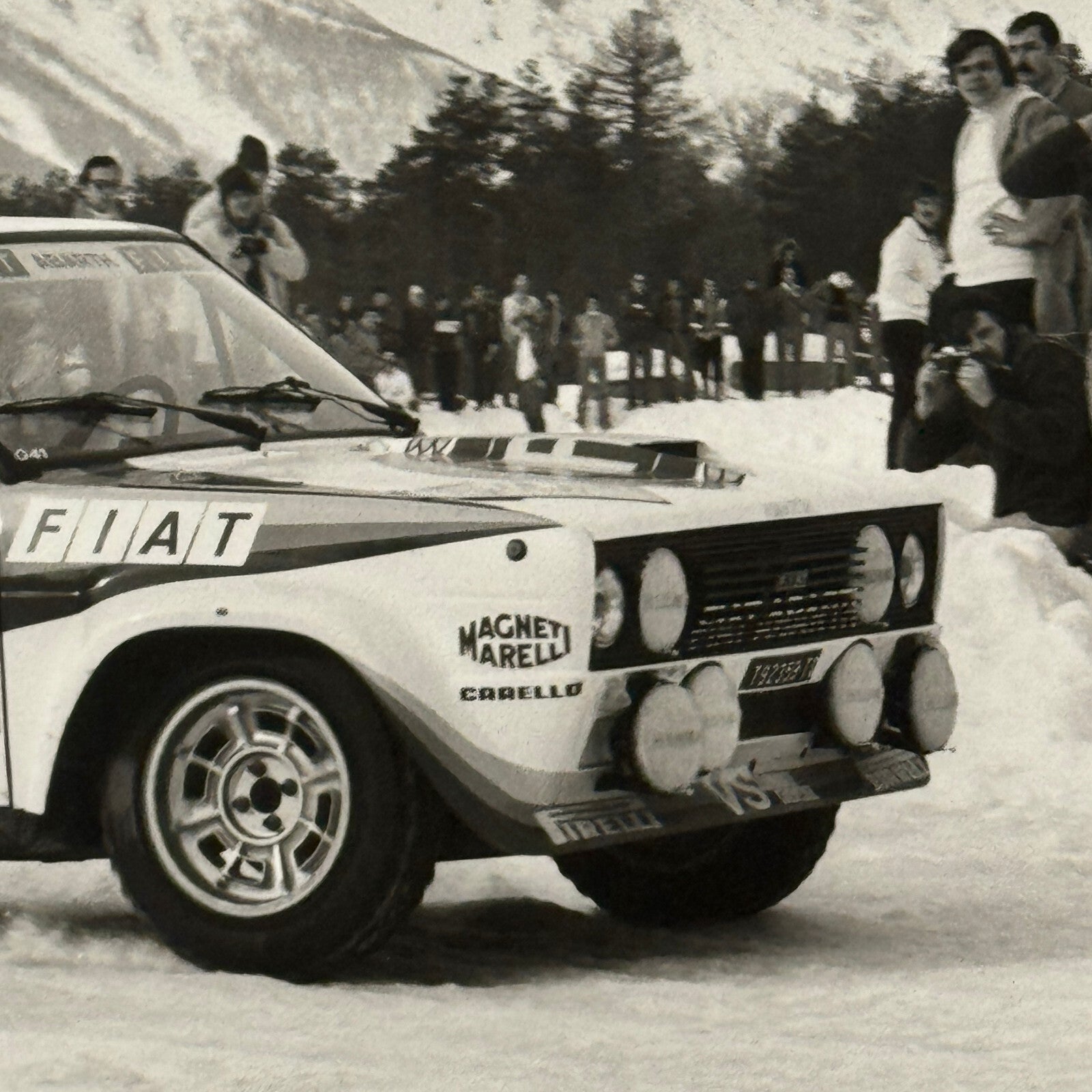 1980 Rallye Monte Carlo Press Photo Photograph DPPI Fiat 131 Abarth Car