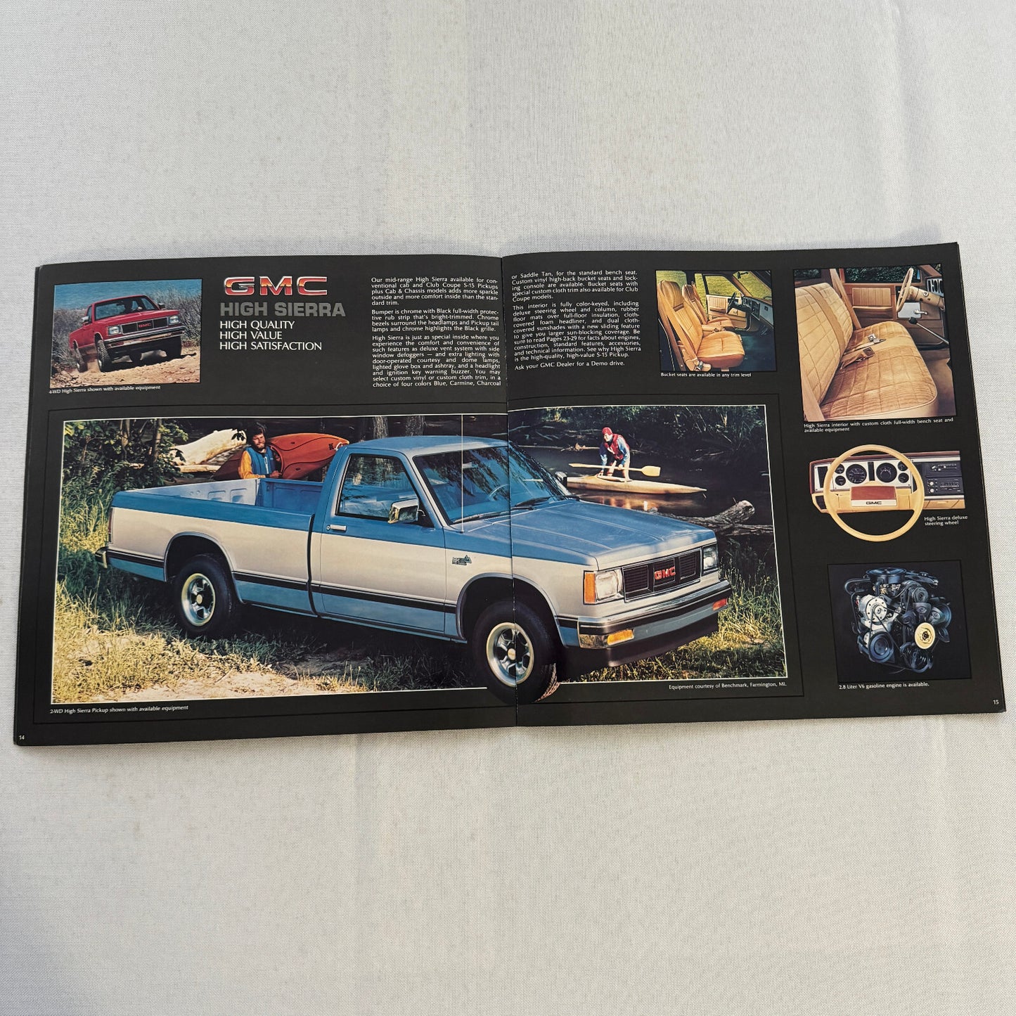 1984 GMC S-15 Pickup S15 Pickup Truck Sales Brochure Catalog Advertising